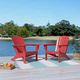 Costaelm Outdoor Adirondack Chair, HDPE Patio Chair, Weather Resistant Lawn Firepit Outside Chairs for Porch, Poolside - Photo 2
