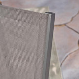 Christopher Knight Home Emma Outdoor Mesh and Aluminum Frame Dining Chair (Set of 2), Gray - Photo 5