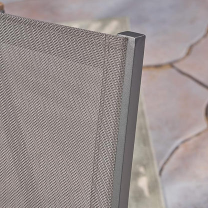 Christopher Knight Home Emma Outdoor Mesh and Aluminum Frame Dining Chair (Set of 2), Gray
