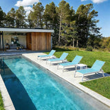 PURPLE LEAF Lounge Chair Pool Chaise Lounge Outdoor Turquoise Blue 2 Sets - Photo 1