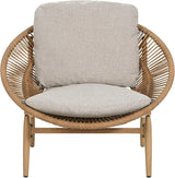Merax Outdoor Wicker Papasan Chair, Rattan Patio Papasan Egg Lounge Chair with Cozy Cushion - Photo 3