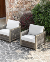 Patio Sofa Chair, Never Rusts Aluminum Outdoor Armchair with Washable Cushions - Photo 8