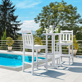 nalone Outdoor Bar Chairs and Table Set, HDPE Balcony Adirondack Chairs and Table 3 Pieces Set - Photo 8