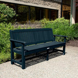 Sequoia Professional Commercial Grade Exeter Garden Bench, 6ft, Federal Blue - Photo 4