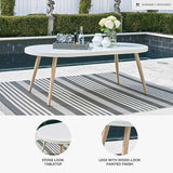 Signature Design by Ashley Seton Creek Casual Aluminum Outdoor Dining Table with Umbrella Hole and Cover Cap - Photo 4