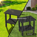 HDPE Outdoor Side Table, Small Patio Table, Weather Resistant Adirondack End Table for Outside, Balcony, Deck, Poolside - Photo 5