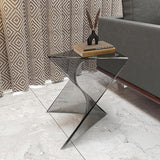 LeisureMod 15.75" Triangular Side Table, Stackable Plastic Accent End Table for Indoor & Outdoor Use - Photo 4
