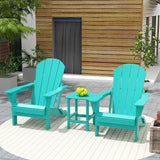 Costaelm 3 piece Patio Set, Outdoor Modern Adirondack Table and Chairs - Photo 2