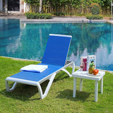 Domi Pool Lounge Chair Aluminum Adjustable Outdoor Chaise Lounge - Photo 8
