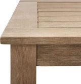 SAFAVIEH Couture Outdoor Patio Furniture Collection – Santa Cruz Coffee Table, Natural Eucalyptus Wood Slatted Top - Photo 10