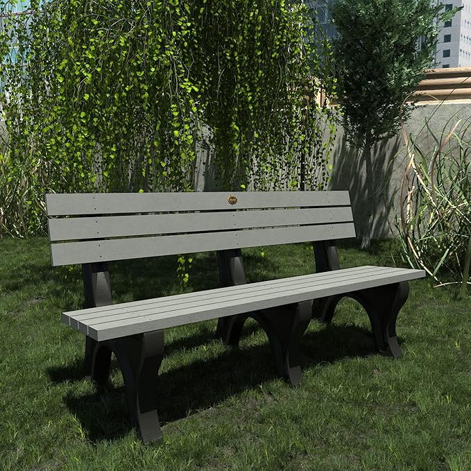 Sequoia Professional Aurora Park Bench, 6 ft, Coastal Teak
