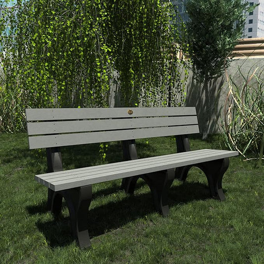Sequoia Professional Aurora Park Bench, 6 ft, Coastal Teak