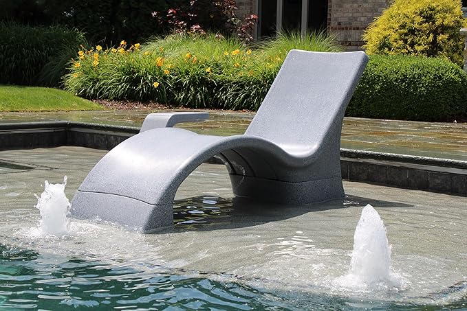 Global Pool Products Lounger Deep Water Kit - Chaise Lounge Chairs Extension - in Pool Elevated Lounger Kit - White - Photo 2