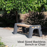 RTS Home Accents Custom Length Lightweight Indoor or Outdoor Backless Bench Ends, (Wood & Screws Sold Separately) - Photo 6