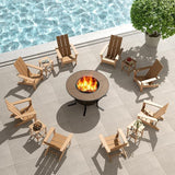 12 Pieces Adirondack Chair Set Outdoor Adirondack Chair Plastic HDPE All-Weather Adirondack Chairs Outdoor Fire Pit - Photo 2
