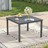 Outdoor Dining Table with Adjustable Umbrella Hole, 40.2" All-Weather Square Patio Dining Table for 4 - Photo 1