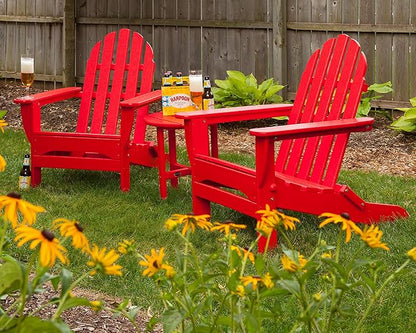 POLYWOOD PWS214-1-SG Classic Adirondack Chair Seating Set in Slate Grey
