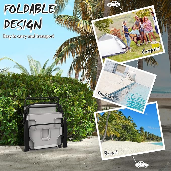 3-in-1 Oversized Sun Tanning Chair with Mat & Face Hole - Photo 7