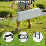 6FT Folding Bench - Heavy Duty 770lbs Capacity, Safety Locking Button & Wider Carrying Handle - Photo 5