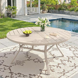 DIFY 59.8" Round Outdoor Patio Dining Table for 8-10 - Photo 2