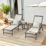 LUE BONA Chaise Lounge Chair Outdoor, HDPS and HDPE Wicker Chaise Lounger with 5 Positions - Photo 2