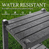 WestinTrends Malibu 36" Outdoor Adirondack HDPE 2-Tier Patio Side Table, Dark Brown - Photo 6