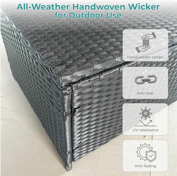 GIANGSUNNY 4 Patio Furniture Set with Storage - Photo 7