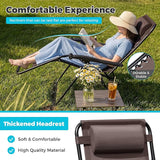 Homall Zero Gravity Chair Patio Folding Lawn Outdoor Lounge Gravity Camp Reclining Lounge Chair with Cup Holder Pillows - Photo 5