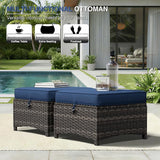 Joyside Outdoor Patio Couch Set, Outdoor Wicker Sofa with High Back, Deep Seating, Wide Armrest, Thickened Cushions - Photo 8