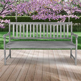 JONATHAN Y BNH101B Laurel 59.1" 3-Seat Slat-Back 600-Lbs Support Acacia Wood Outdoor Garden Patio Bench for Garden, Lawn - Photo 6