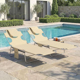 Outsunny Chaise Lounge Chair Outdoor Set of 2 with Face Arm Hole - Photo 9