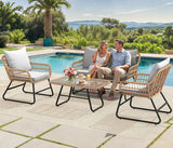 YITAHOME 4-Piece Patio Furniture Set, Wicker Outdoor Bistro Set - Photo 2