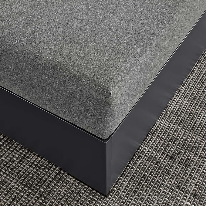 Modway Tahoe Aluminum Ottoman in Gray Charcoal with Weather-Resistant Cushion-Ideal as Outdoor Footstool - Photo 8