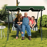 Tangkula 3 Person Porch Swing, Patio Swing with Removable Cushion & Powder-Coated Steel Frame - Photo 9