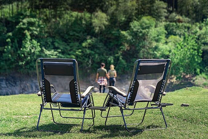 Portal Portable Zero Gravity Chair, Lounge Chair Outdoor Oversized Zero Gravity Chair Folding Lounge Chair with Adjustable Pillows and Cup Holder for Poolside Backyard and Lawn, Support 350lbs