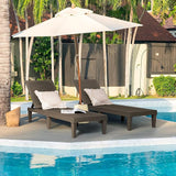 Greesum Outdoor Chaise Lounge Chairs Set of 2 with 5-Position Adjustable Backrest - Photo 4