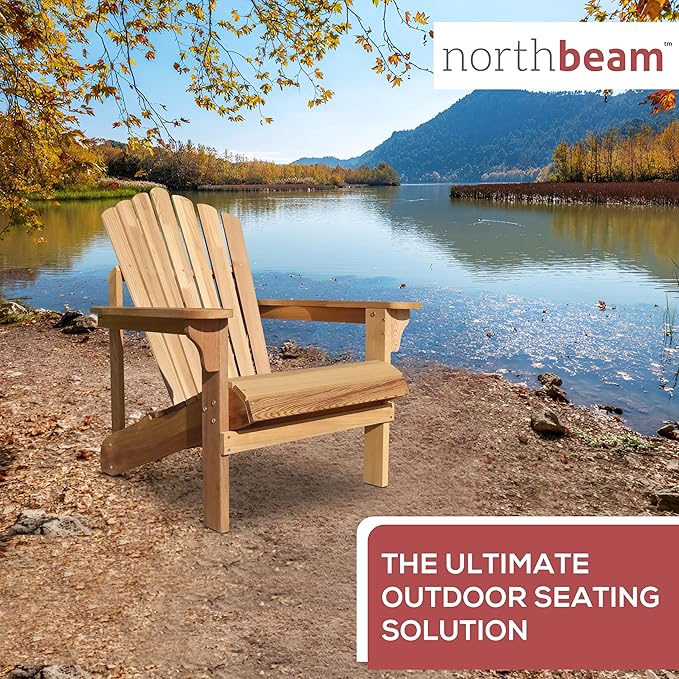 northbeam Riverside Adirondack Chair Western Red Cedar