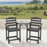 Tall Adirondack Chair, All Weather Resistant Adirondack Bar Stools for Patio, Lawn, Garden, Swimming Pool - Photo 1