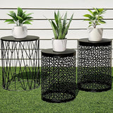 Y&M Set of 3 Stacking Coffee Table for Living Room, Nesting Side Table, Indoor End Tables for Bedroom - Photo 1