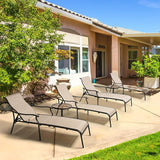 HAPPATIO Patio Chaise Lounge Set 6 Pieces, Patio Lounge Chair with Glass Coffee Table - Photo 2