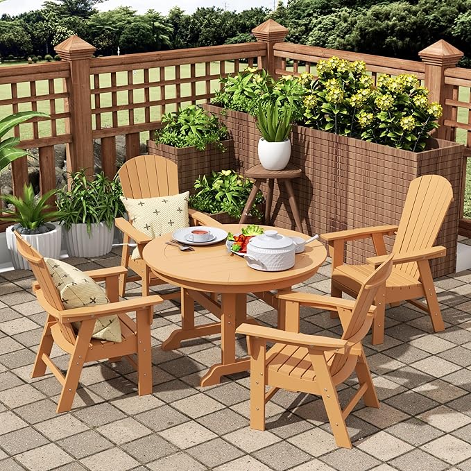 WO WESTIN OUTDOOR HDPE Altura Adirondack Dining Chair,Teak