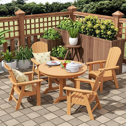 WO WESTIN OUTDOOR HDPE Altura Adirondack Dining Chair,Teak