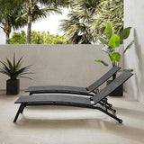 Crosley Furniture Weaver 2-Piece Reclining Sling Outdoor Chaise Lounge Chair Set with Wheels, Patio, Deck, Pool - Photo 8