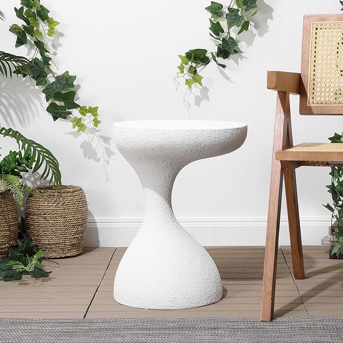 JONATHAN Y TBL1110C Boracay 19.75" Modern Minimalist Indoor/Outdoor Resin Drink Table, Pedestal, Contemporary - Photo 2