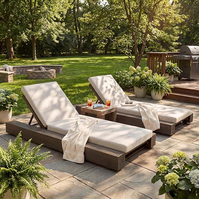Christopher Knight Home Tory Acacia Wood Chaise Lounge Chair Outdoor Set of 2, Poolside Sun Lounger Recliner - Photo 1