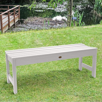 Highwood Lehigh Backless Bench, 4 Feet, White