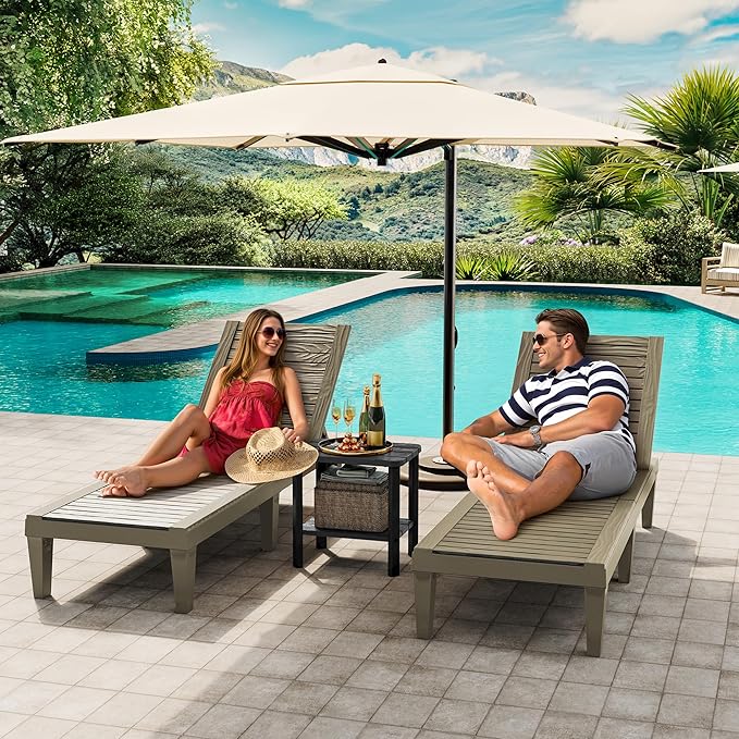 KAMABOKO Adirondack Outdoor Side Table Set of 2 - Photo 2