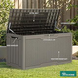 YITAHOME 80 Gallon Outdoor Storage Box, Large Water Resistant Resin Deck Box - Photo 3