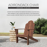 Linon Home Dcor Home Decor Teak Wood Stock Chair, 30.4" wx37.6 dx37.8 h, Stain - Photo 4