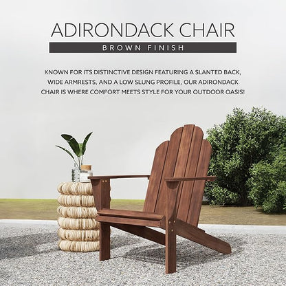 Linon Home Dcor Home Decor Teak Wood Stock Chair, 30.4" wx37.6 dx37.8 h, Stain